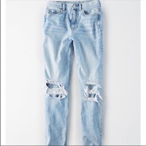 American Eagle Outfitters | Women Blue Destroyed Mom Jeans Sz 0